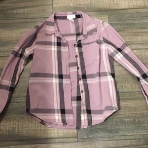 Full Tilt Purple and black Girls Flannel!!